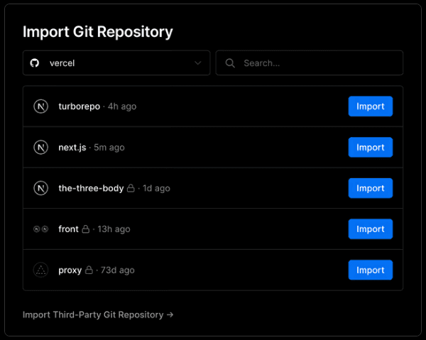 Vercel preview environment