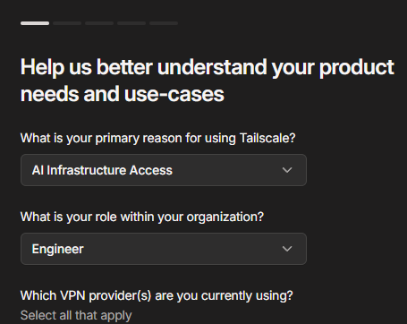 Tailscale onboarding
