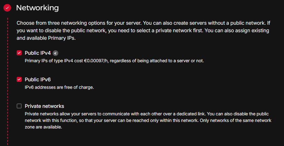 Hetzner server networking